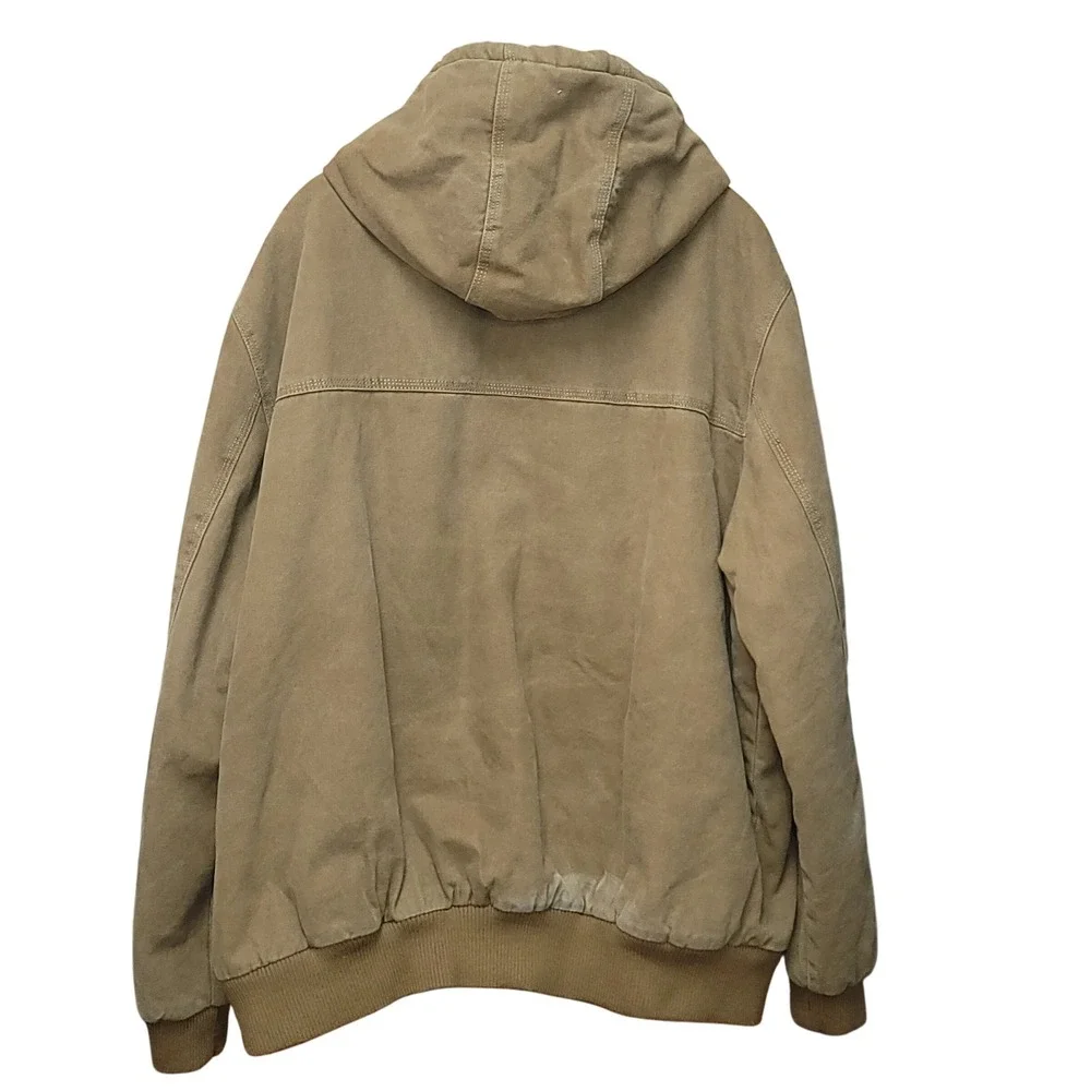 G.H. Bass & Co Mens Sherpa Lined Hooded Cotton Workwear Jacket XXL Chore Outdoor